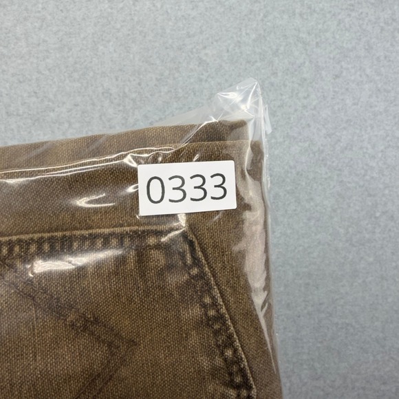 Wrangler Pro Gear Carhartt Style Work Pants Brown Yellow Overlay Size 34x34 - Picture 9 of 9